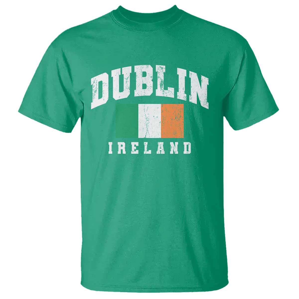 Dublin Ireland Flag Irish Retro Throwback Sports Design T Shirt TS11 Irish Green Print Your Wear