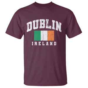 Dublin Ireland Flag Irish Retro Throwback Sports Design T Shirt TS11 Maroon Print Your Wear