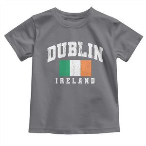Dublin Ireland Flag Irish Retro Throwback Sports Design Toddler T Shirt TS11 Charcoal Print Your Wear