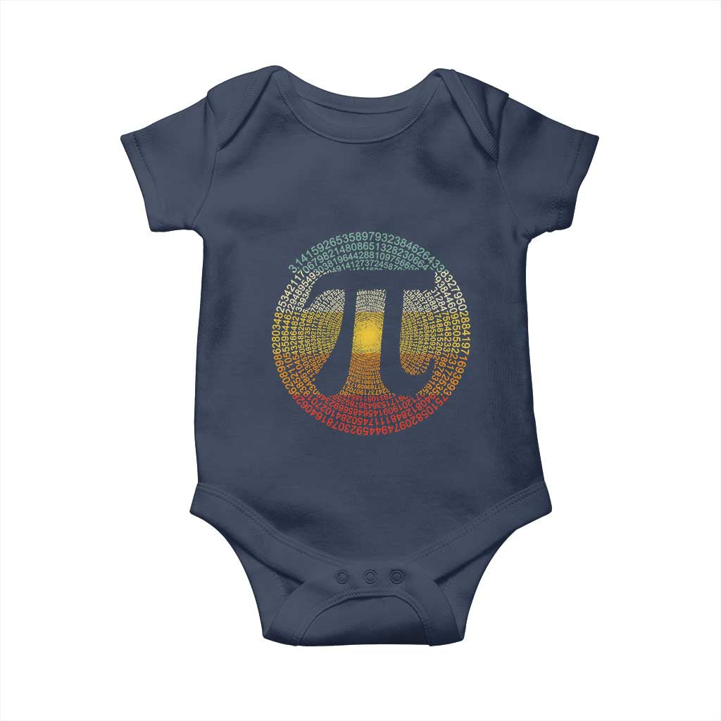 Pi Day Baby Onesie - 3,14 Pi Number Retro Symbol - Math Science TS11 Navy Print Your Wear
