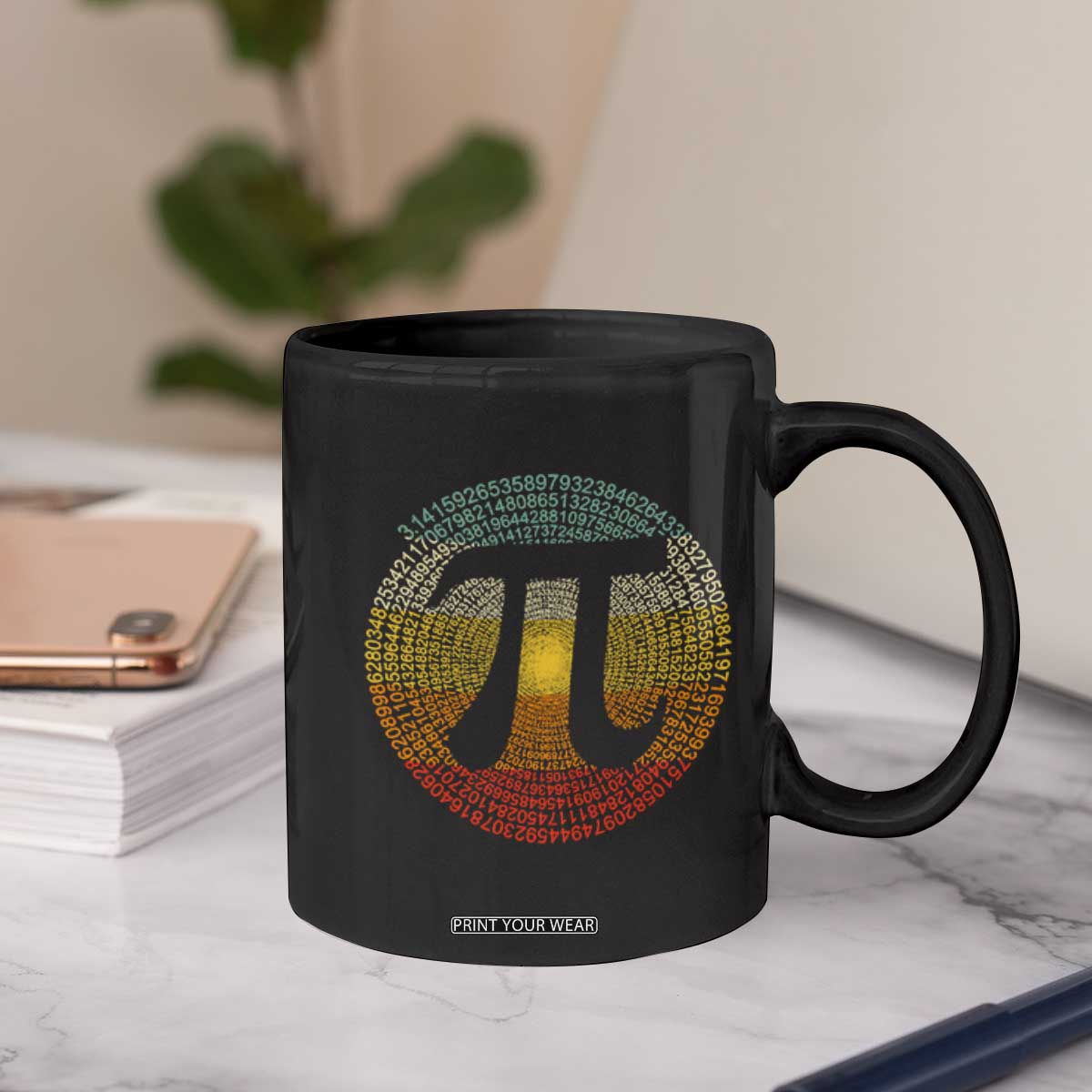 Pi Day Coffee Mug 3,14 Pi Number Retro Symbol Math Science TS11 Print Your Wear