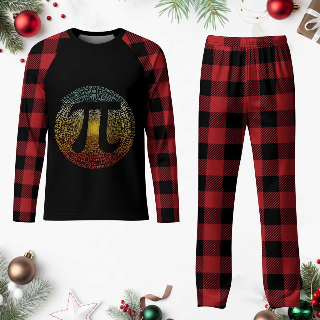 Pi Day Plaid Pajama Set 3,14 Pi Number Retro Symbol Math Science TS11 Buffalo Plaid Print Your Wear