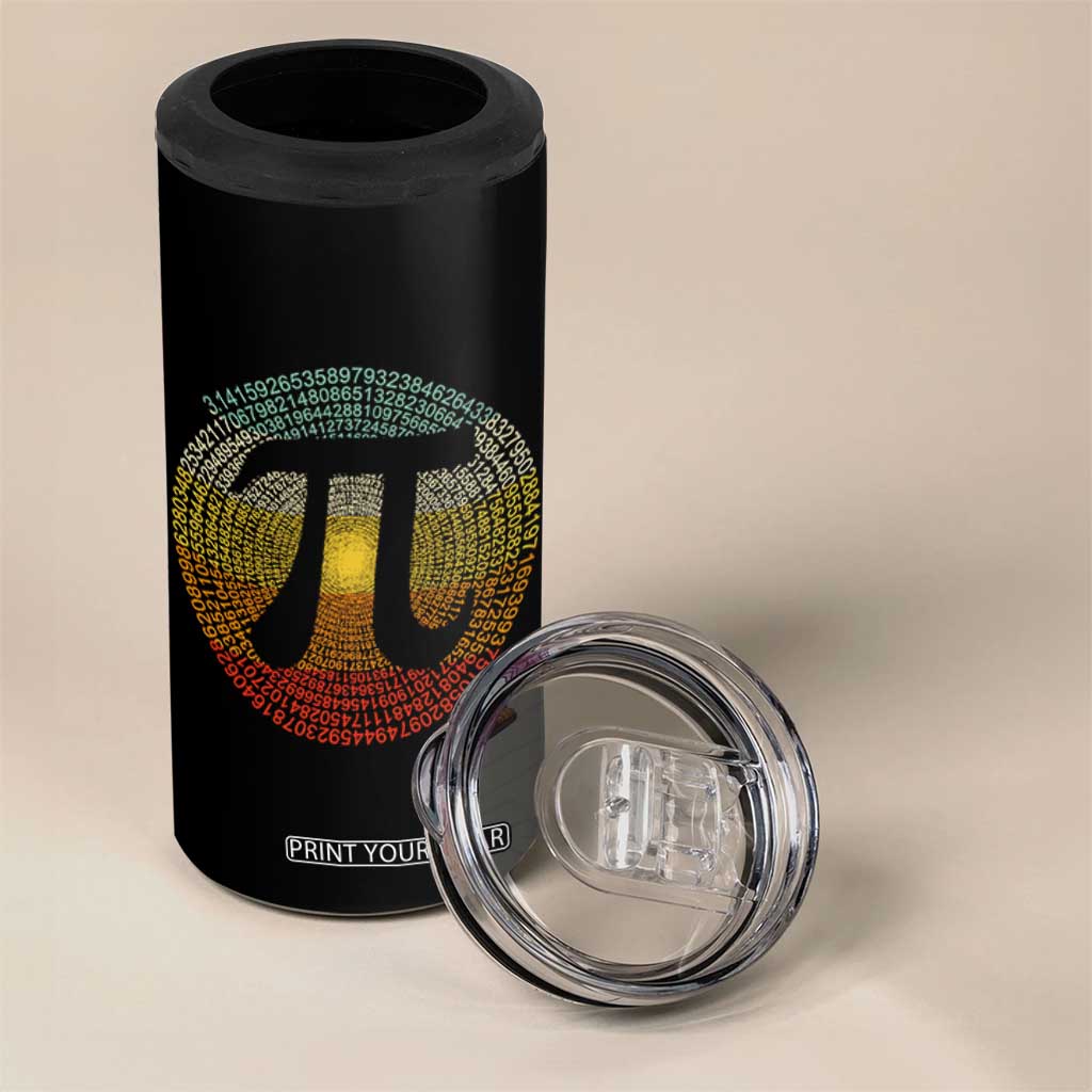 Pi Day 4 in 1 Can Cooler Tumbler 3,14 Pi Number Retro Symbol Math Science TS11 Print Your Wear