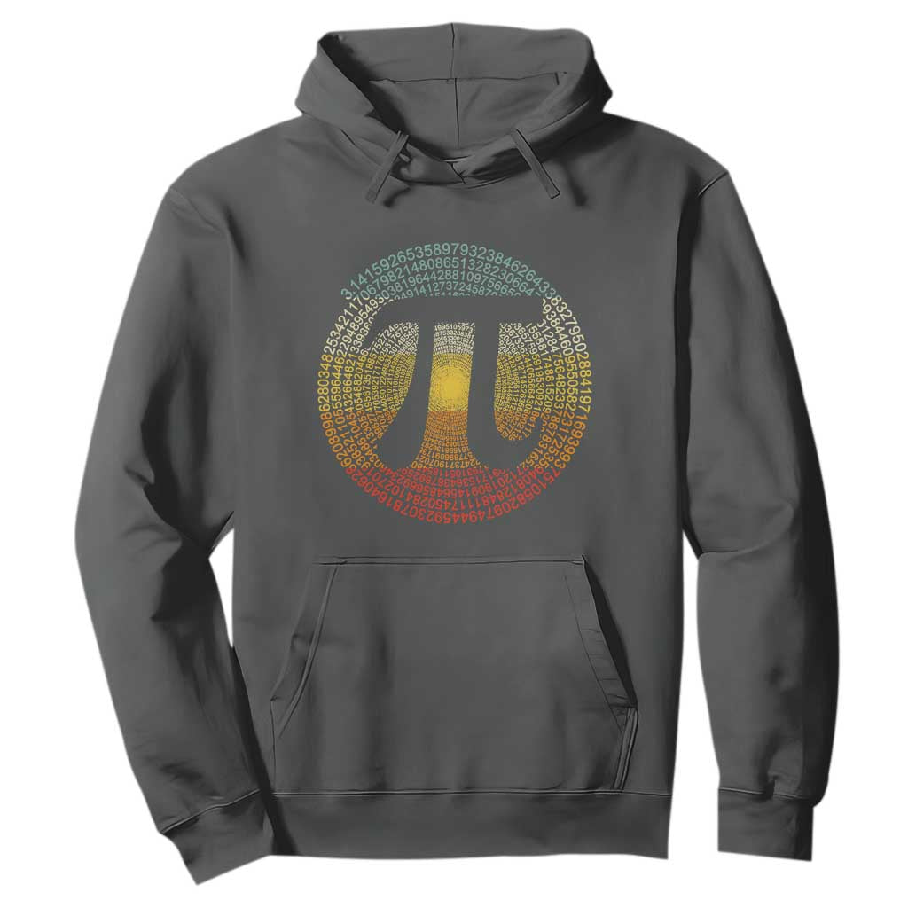 Pi Day Hoodie 3,14 Pi Number Retro Symbol Math Science TS11 Dark Heather Print Your Wear