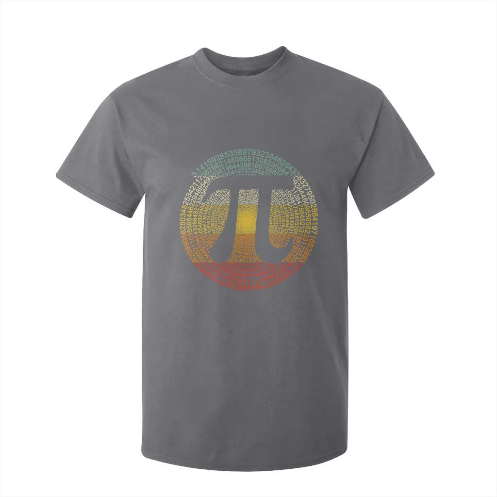 Pi Day T Shirt For Kid 3,14 Pi Number Retro Symbol Math Science TS11 Charcoal Print Your Wear