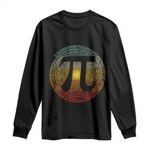 Pi Day Long Sleeve Shirt 3,14 Pi Number Retro Symbol Math Science TS11 Black Print Your Wear