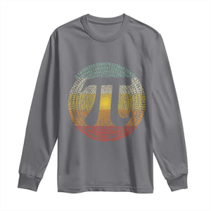 Pi Day Long Sleeve Shirt 3,14 Pi Number Retro Symbol Math Science TS11 Charcoal Print Your Wear