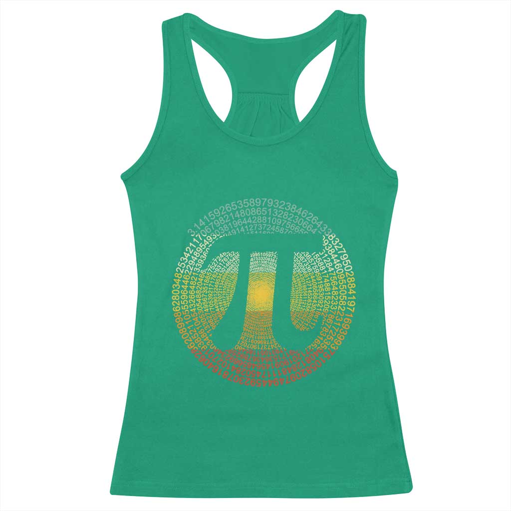 Pi Day Racerback Tank Top 3,14 Pi Number Retro Symbol Math Science TS11 Irish Green Print Your Wear