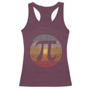 Pi Day Racerback Tank Top 3,14 Pi Number Retro Symbol Math Science TS11 Maroon Print Your Wear