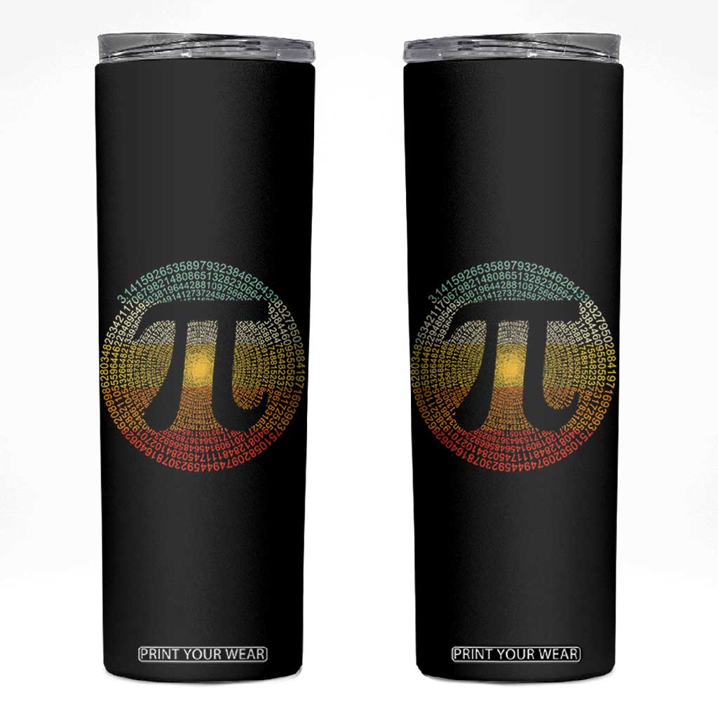 Pi Day Skinny Tumbler 3,14 Pi Number Retro Symbol Math Science TS11 Black Print Your Wear