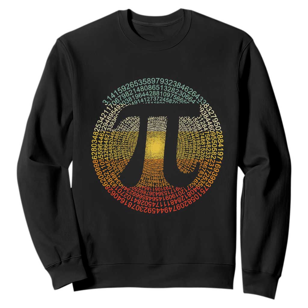 Pi Day Sweatshirt 3,14 Pi Number Retro Symbol Math Science TS11 Black Print Your Wear