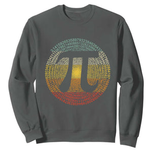 Pi Day Sweatshirt 3,14 Pi Number Retro Symbol Math Science TS11 Dark Heather Print Your Wear