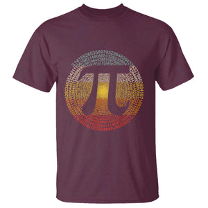 Pi Day T Shirt 3,14 Pi Number Retro Symbol Math Science TS11 Maroon Print Your Wear