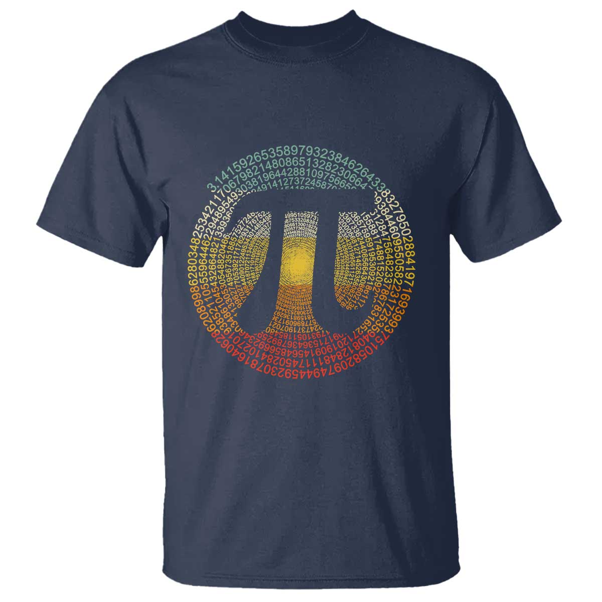 Pi Day T Shirt 3,14 Pi Number Retro Symbol Math Science TS11 Navy Print Your Wear