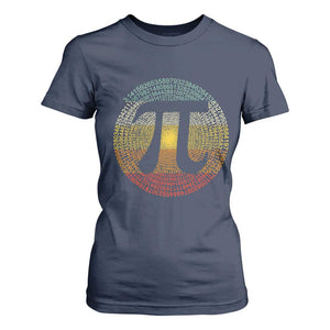 Pi Day T Shirt For Women 3,14 Pi Number Retro Symbol Math Science TS11 Navy Print Your Wear