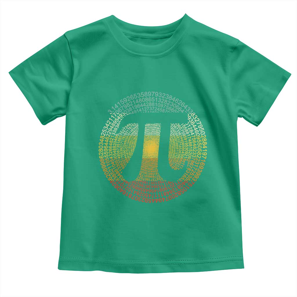 Pi Day Toddler T Shirt 3,14 Pi Number Retro Symbol Math Science TS11 Irish Green Print Your Wear