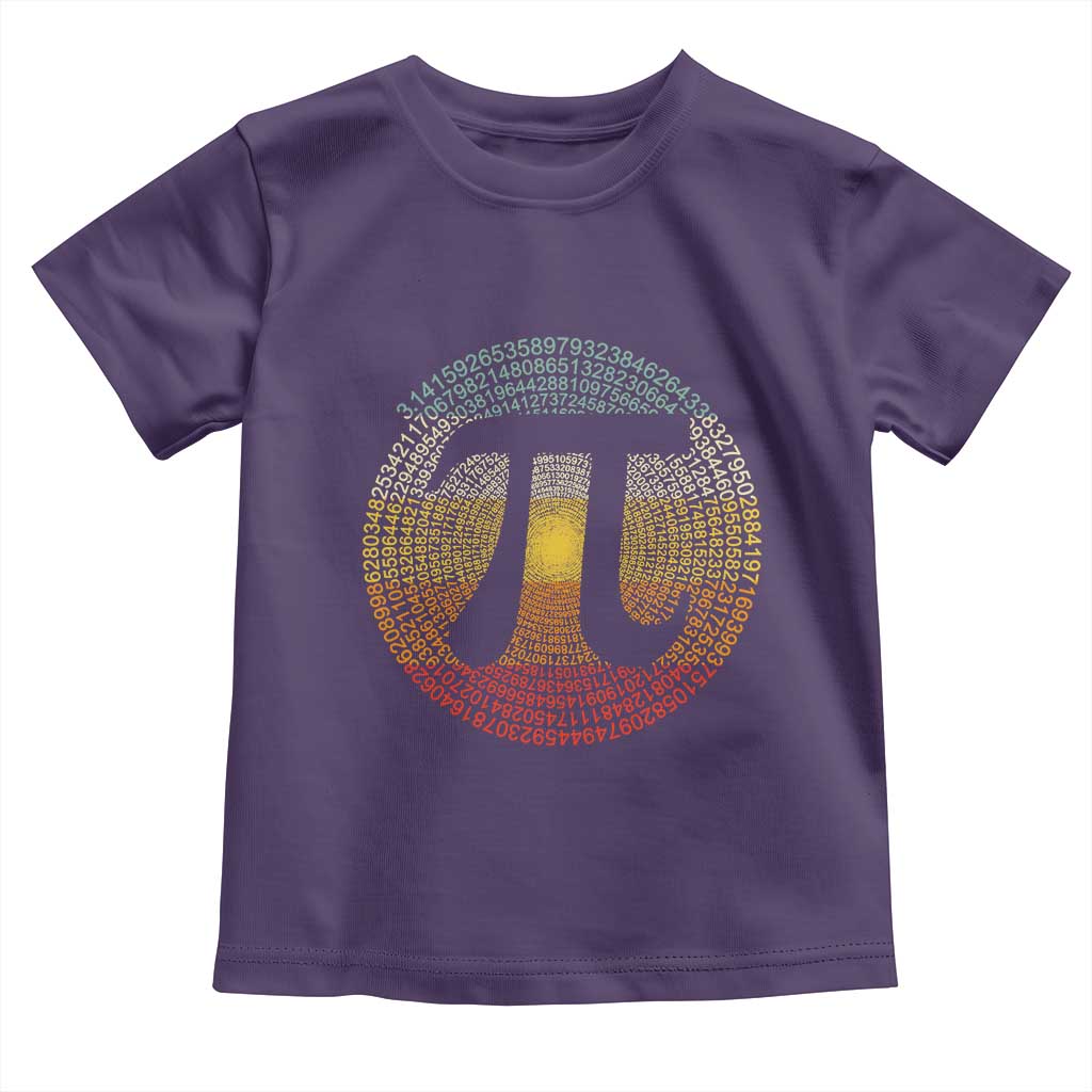 Pi Day Toddler T Shirt 3,14 Pi Number Retro Symbol Math Science TS11 Purple Print Your Wear