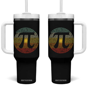 Pi Day Tumbler With Handle 3,14 Pi Number Retro Symbol Math Science TS11 One Size: 40 oz Black Print Your Wear