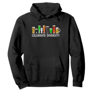Celebrate Diversity St Patricks Day Beer Drinking Hoodie TS11 Black Print Your Wear
