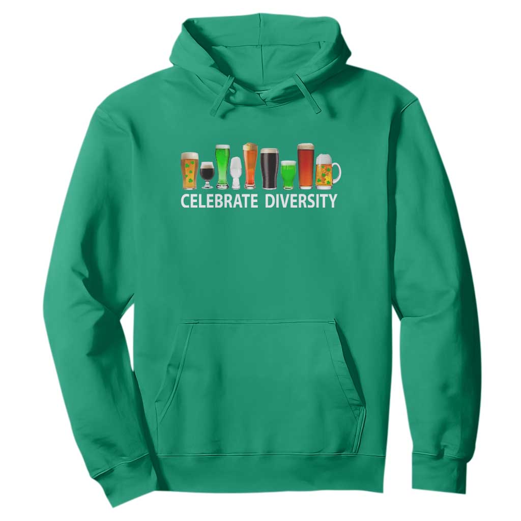 Celebrate Diversity St Patricks Day Beer Drinking Hoodie TS11 Irish Green Print Your Wear