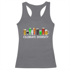 Celebrate Diversity St Patricks Day Beer Drinking Racerback Tank Top TS11 Charcoal Print Your Wear