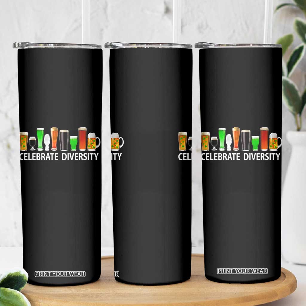 Celebrate Diversity St Patricks Day Beer Drinking Skinny Tumbler TS11 Print Your Wear
