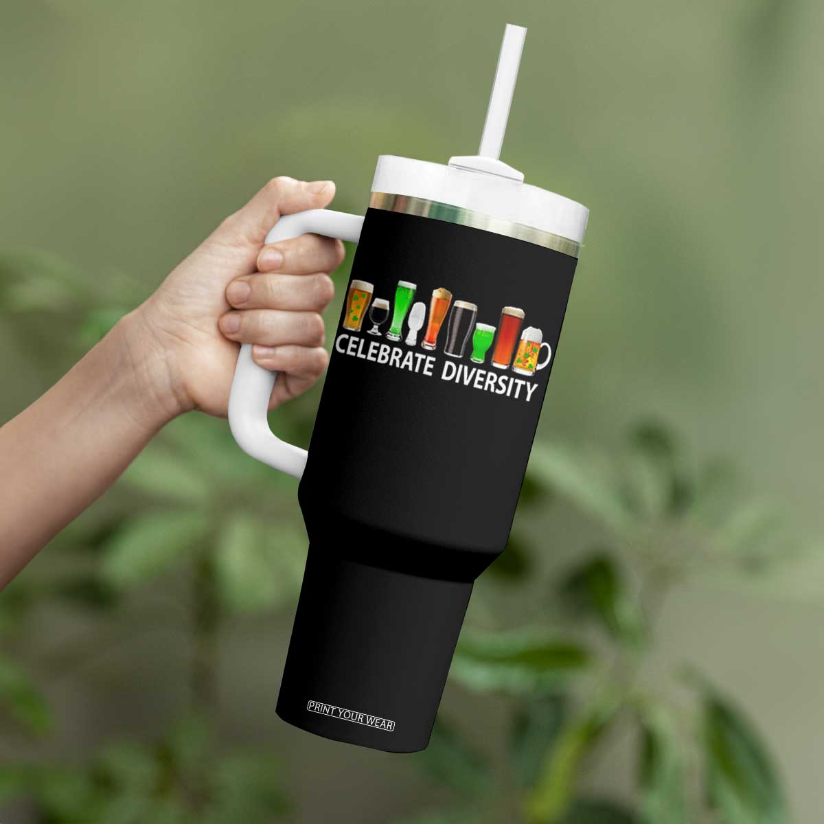 Celebrate Diversity St Patricks Day Beer Drinking Tumbler With Handle TS11 Print Your Wear