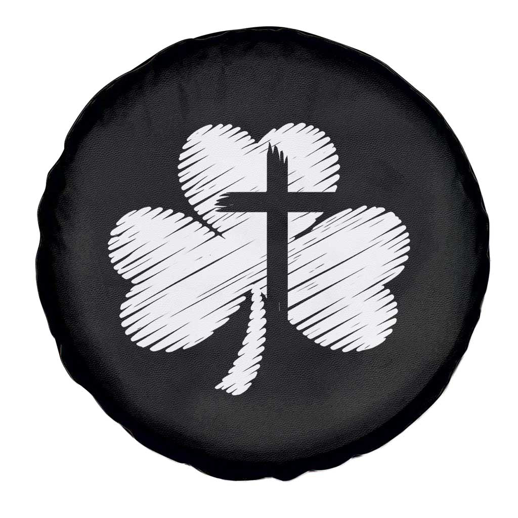 St Patricks Day Christian Religious Shamrock Cross Spare Tire Cover TS11 Print Your Wear