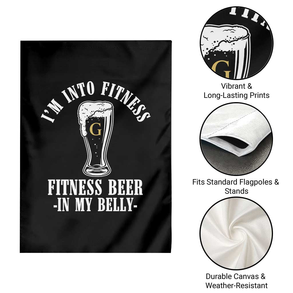 Funny Irish Stout Drinking Garden Flag I Am Into Fitness Fitting Beer In My Belly TS11 Print Your Wear