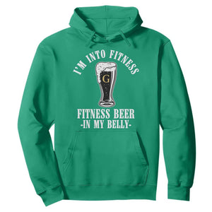 Funny Irish Stout Drinking Hoodie I Am Into Fitness Fitting Beer In My Belly TS11 Irish Green Print Your Wear
