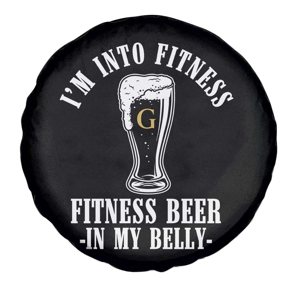 Funny Irish Stout Drinking Spare Tire Cover I Am Into Fitness Fitting Beer In My Belly TS11 Print Your Wear