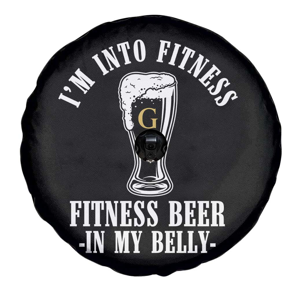 Funny Irish Stout Drinking Spare Tire Cover I Am Into Fitness Fitting Beer In My Belly TS11 Print Your Wear