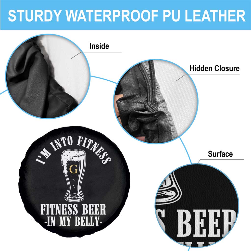 Funny Irish Stout Drinking Spare Tire Cover I Am Into Fitness Fitting Beer In My Belly TS11 Print Your Wear