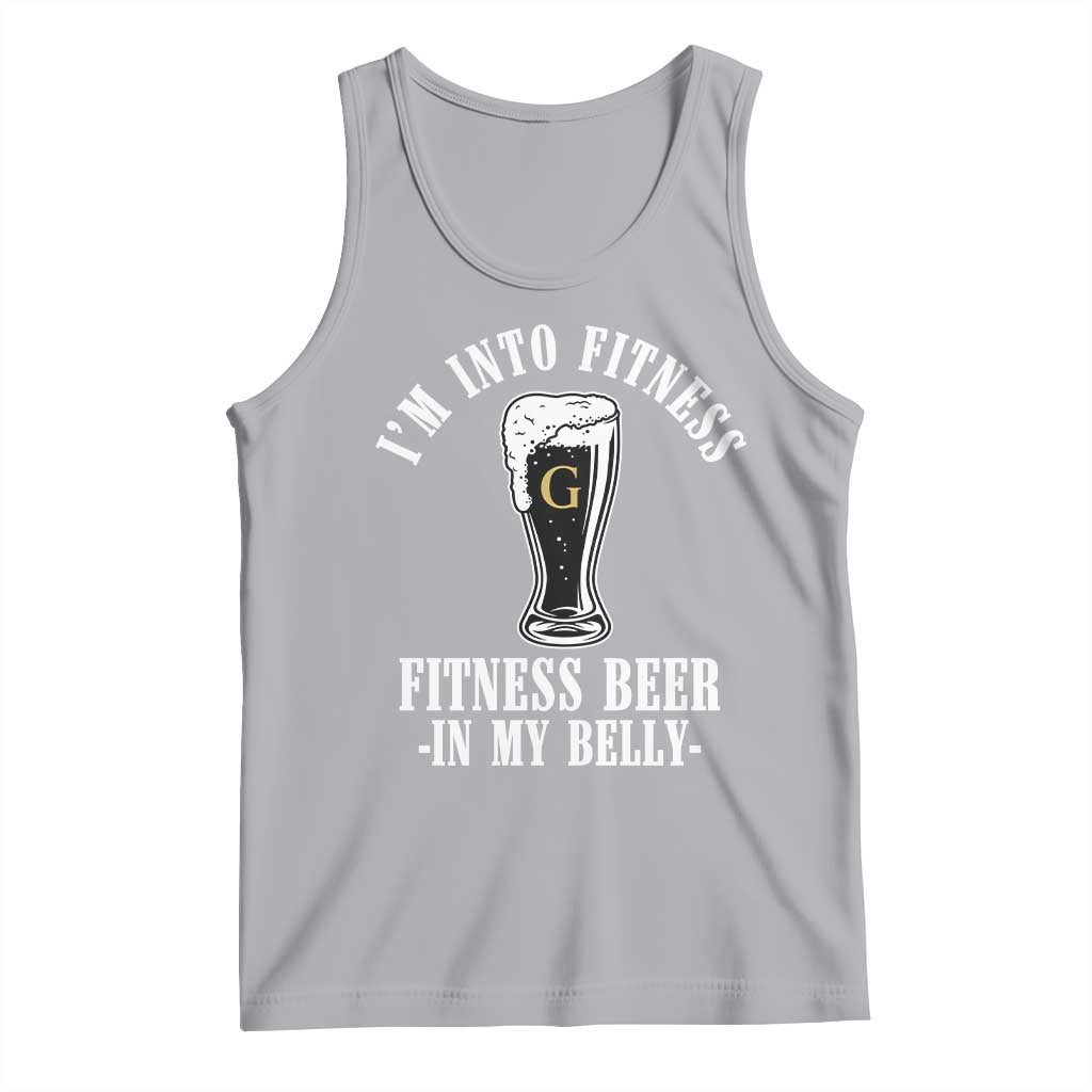 Funny Irish Stout Drinking Tank Top I Am Into Fitness Fitting Beer In My Belly TS11 Athletic Heather Print Your Wear