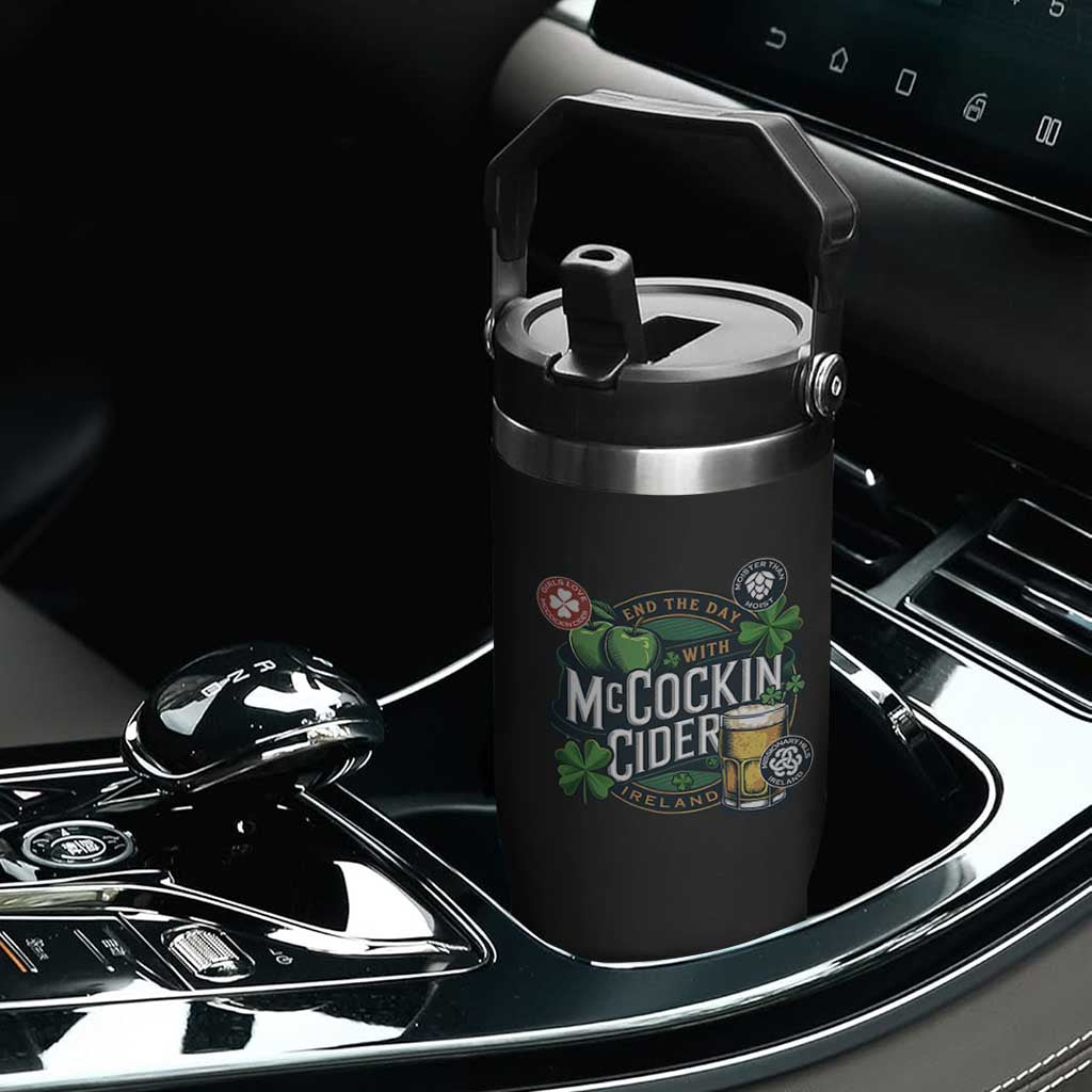 End The Day With McCockin Cider Flip Straw Tumbler Ireland Beer Lover St Patricks Day Humor TS11 Print Your Wear