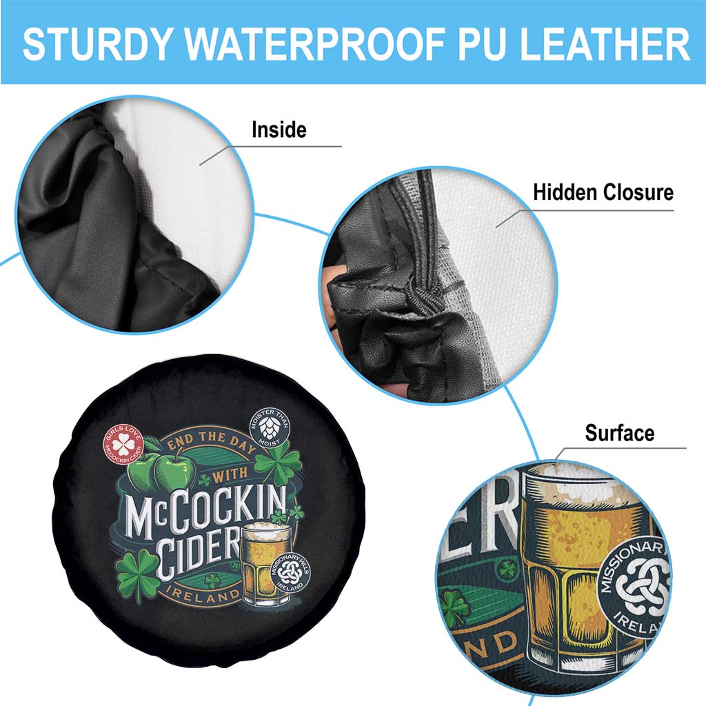 End The Day With McCockin Cider Spare Tire Cover Ireland Beer Lover St Patricks Day Humor TS11 Print Your Wear