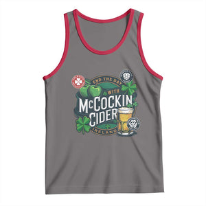 End The Day With McCockin Cider Tank Top Ireland Beer Lover St Patricks Day Humor TS11 Deep Heather Red Print Your Wear