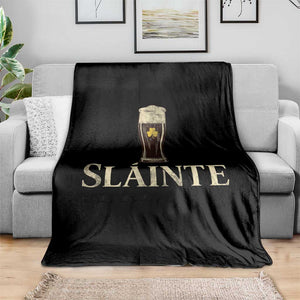 Funny Slainte Stout Beer Irish Drinking St Patricks Day Throw Blanket TS11 Print Your Wear