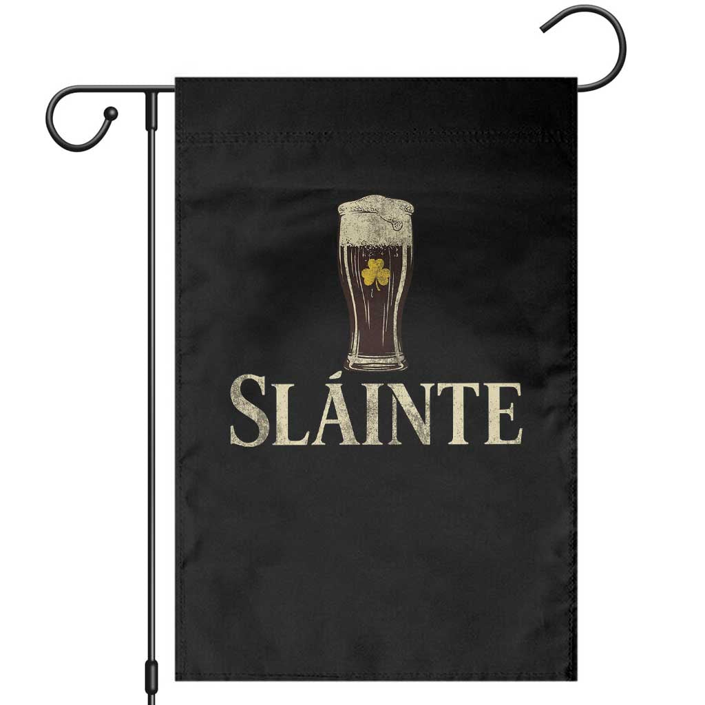 Funny Slainte Stout Beer Irish Drinking St Patricks Day Garden Flag TS11 Black Print Your Wear