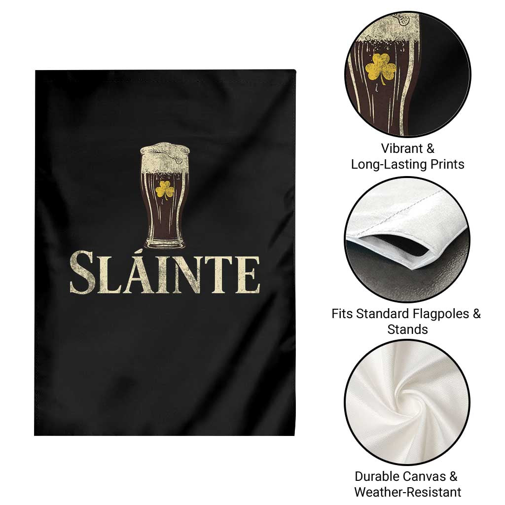 Funny Slainte Stout Beer Irish Drinking St Patricks Day Garden Flag TS11 Print Your Wear