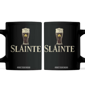Funny Slainte Stout Beer Irish Drinking St Patricks Day Coffee Mug TS11 Black Print Your Wear