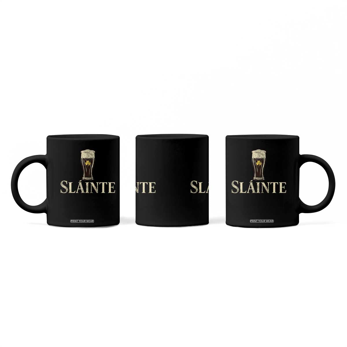 Funny Slainte Stout Beer Irish Drinking St Patricks Day Coffee Mug TS11 Print Your Wear