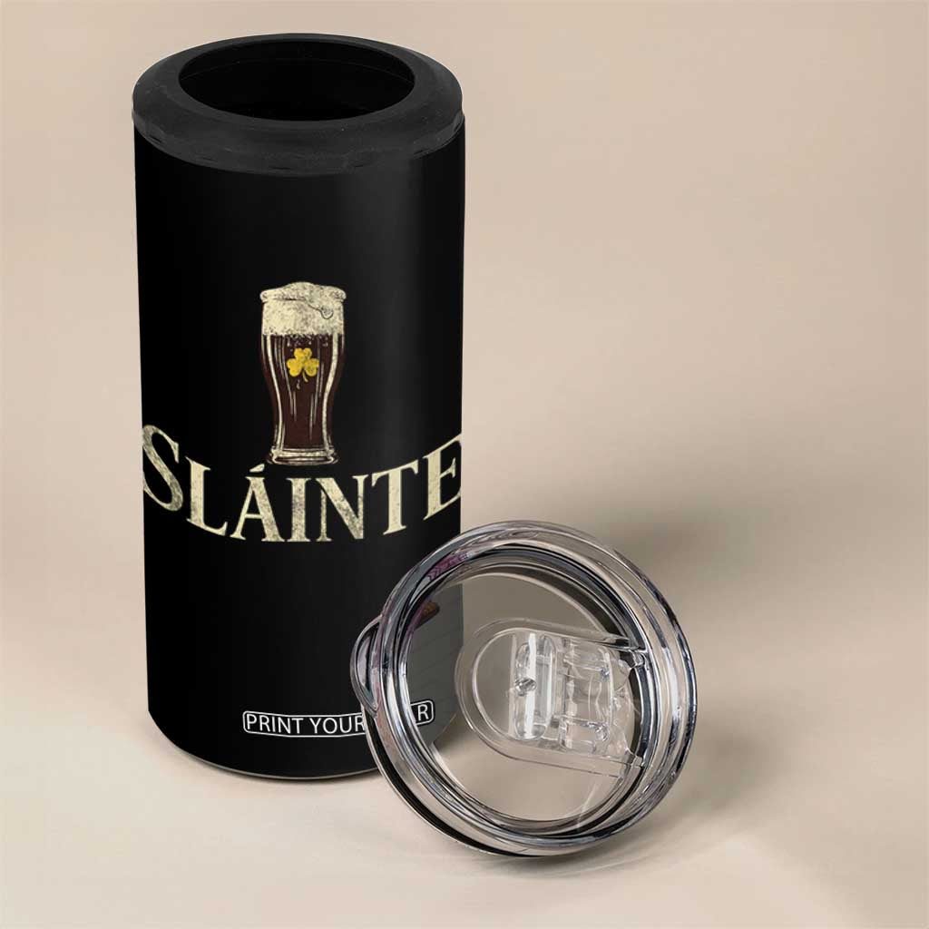 Funny Slainte Stout Beer Irish Drinking St Patricks Day 4 in 1 Can Cooler Tumbler TS11 Print Your Wear