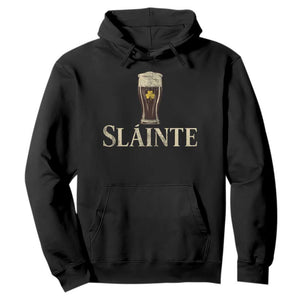 Funny Slainte Stout Beer Irish Drinking St Patricks Day Hoodie TS11 Black Print Your Wear