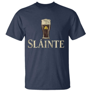 Funny Slainte Stout Beer Irish Drinking St Patricks Day T Shirt TS11 Navy Print Your Wear
