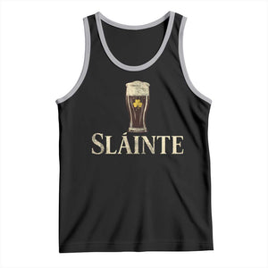 Funny Slainte Stout Beer Irish Drinking St Patricks Day Tank Top TS11 Black Athletic Heather Print Your Wear