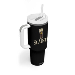 Funny Slainte Stout Beer Irish Drinking St Patricks Day Tumbler With Handle TS11 Print Your Wear
