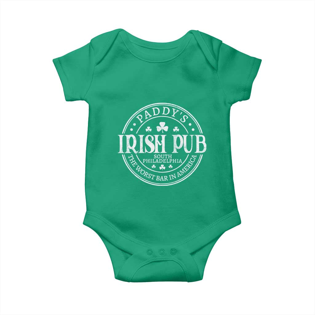 Funny Paddys Irish Pub Baby Onesie The Worst Bar In America St Patricks Day Beer Drinking TS11 Irish Green Print Your Wear