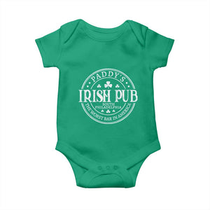 Funny Paddys Irish Pub Baby Onesie The Worst Bar In America St Patricks Day Beer Drinking TS11 Irish Green Print Your Wear