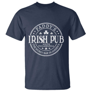 Funny Paddys Irish Pub T Shirt The Worst Bar In America St Patricks Day Beer Drinking TS11 Navy Print Your Wear